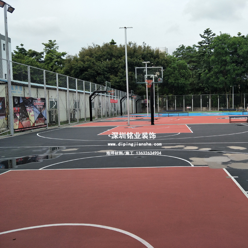 深圳高新中一道 丙烯酸篮球场案例