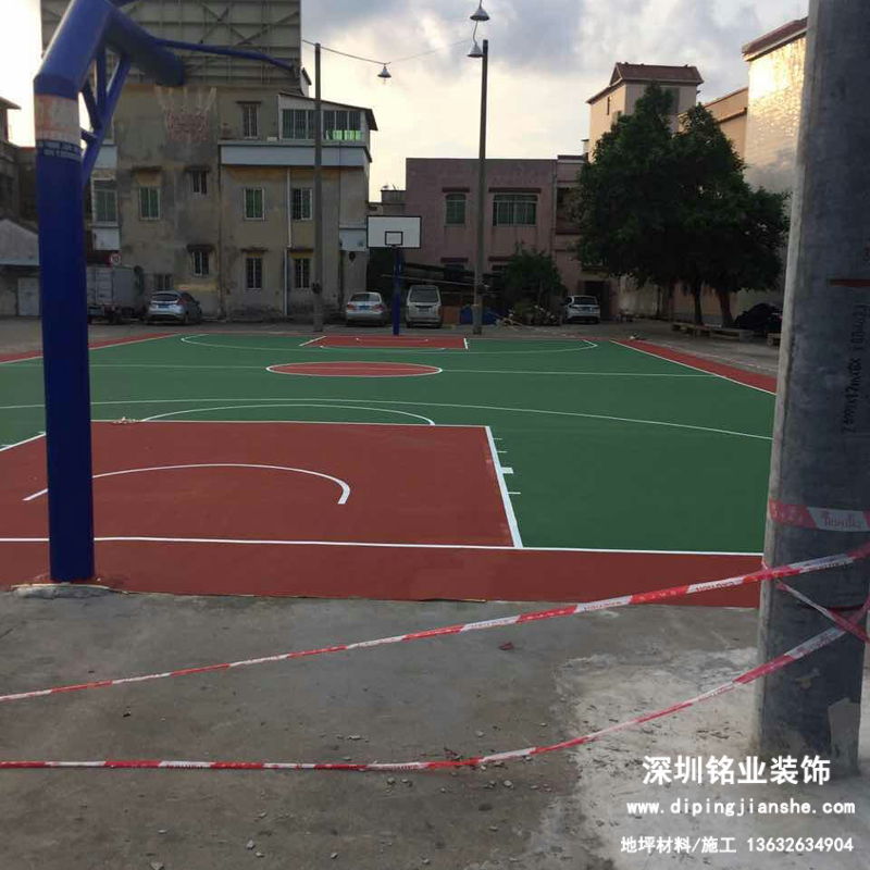 佛山市新农村建设丙烯酸篮球场工程案例