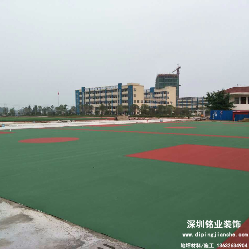 商城县第三中学丙烯酸篮球场工程案例