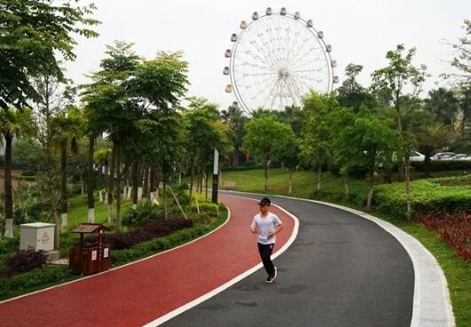 靓丽的城市绿道，增加了市民的幸福感